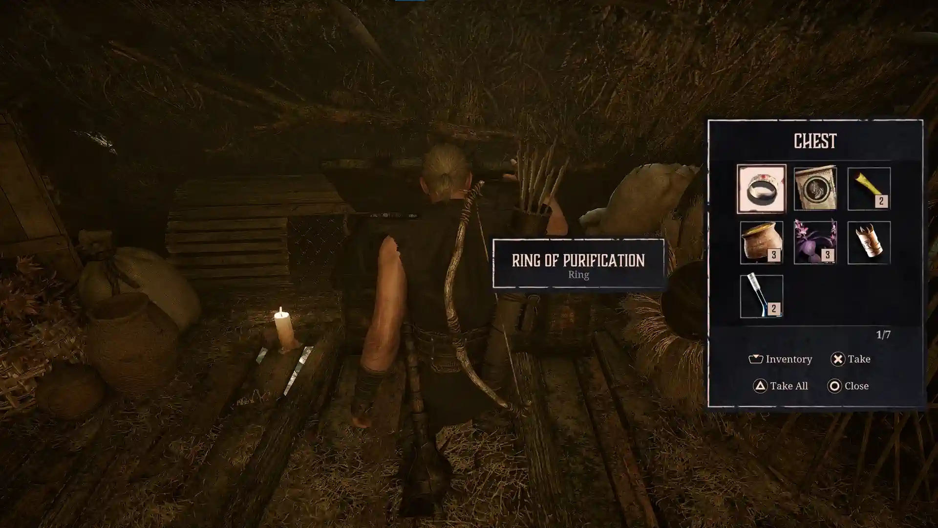 In-game screenshot showing the contents of Cor Kalom's second-floor chest.